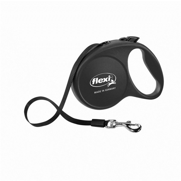 Flexi Black Retractable Nylon Dog Leash Large FL7669